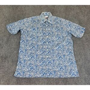 Maus & Hoffman Mens Liberty Fabric Floral Button Up Shirt Short Sleeve  Size L